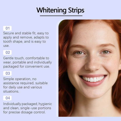 Purple Teeth Whitening Strips with Fresh Breath and Stain Removal
