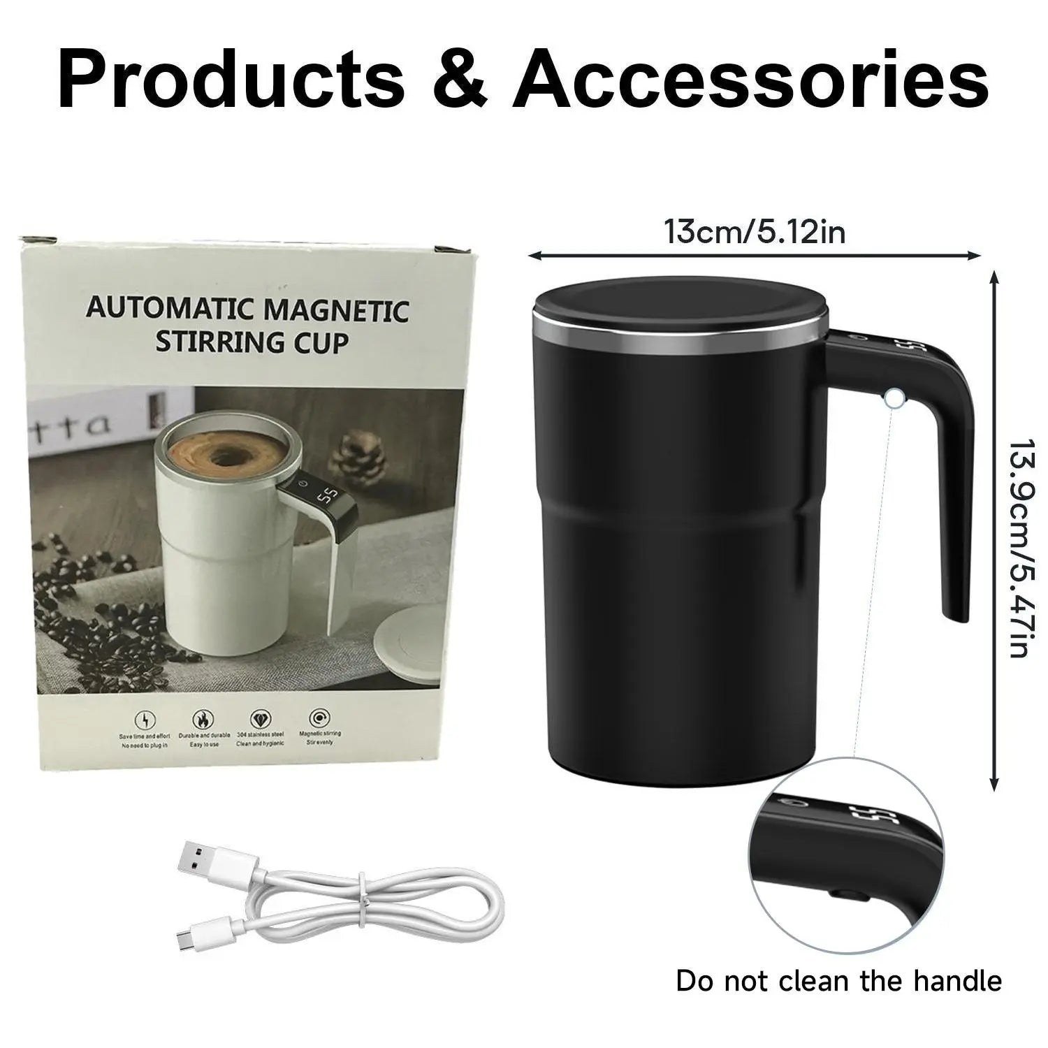Intelligent Stirring Coffee Cup with Temperature Display