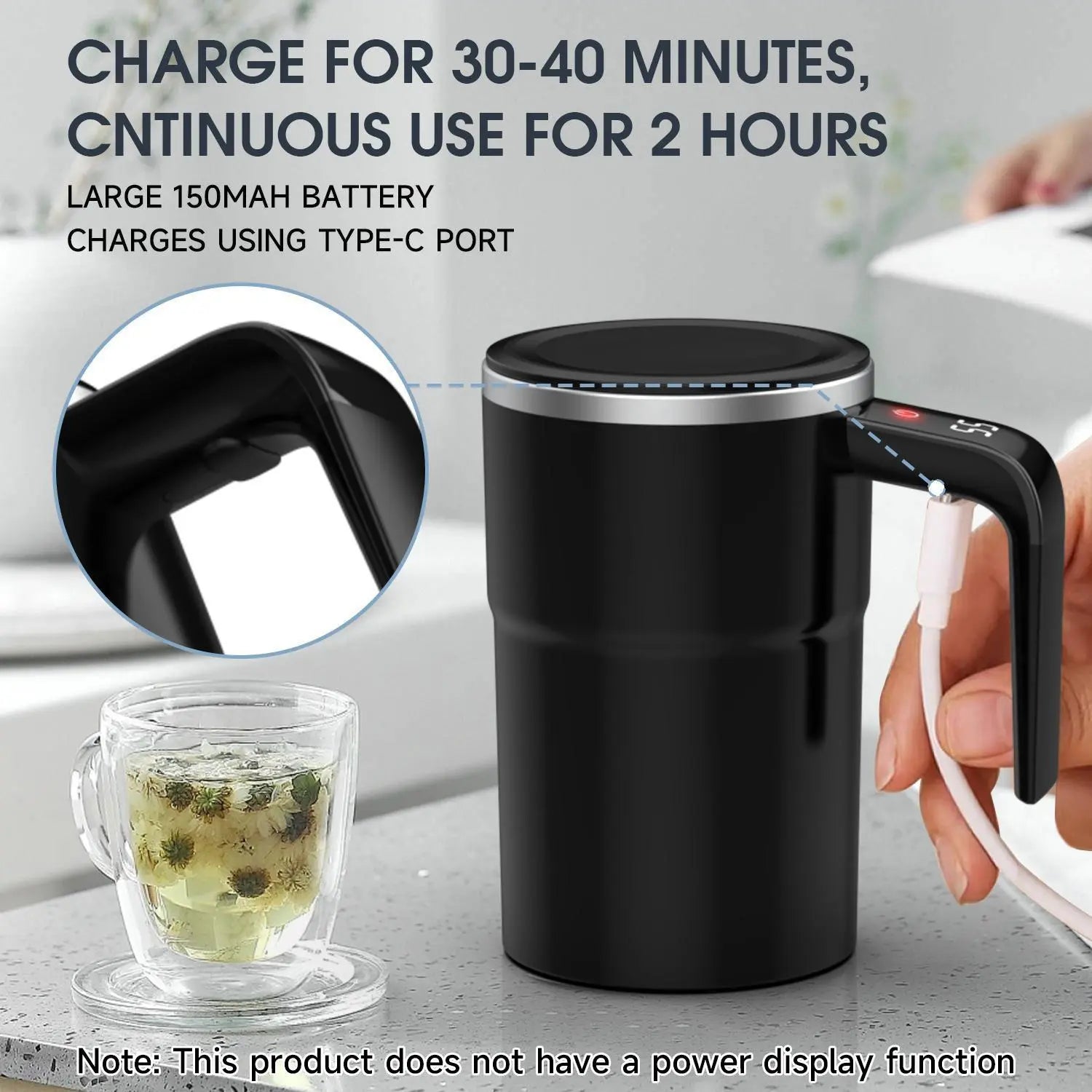 Intelligent Stirring Coffee Cup with Temperature Display