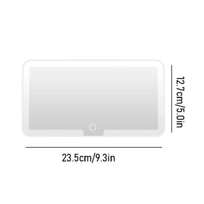 LED Car Visor Vanity Mirror with Touchscreen Control