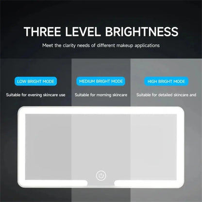 LED Car Visor Vanity Mirror with Touchscreen Control