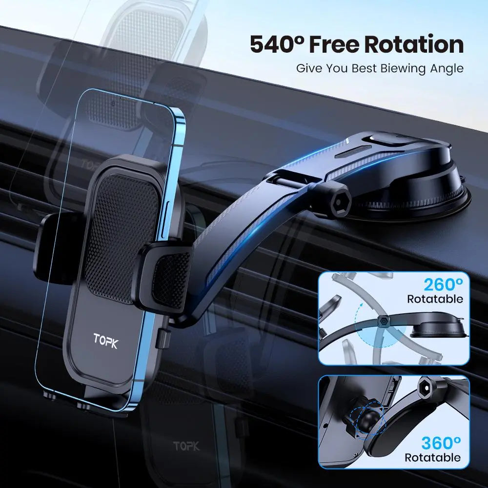 360° Rotation Suction Cup Car Phone Holder