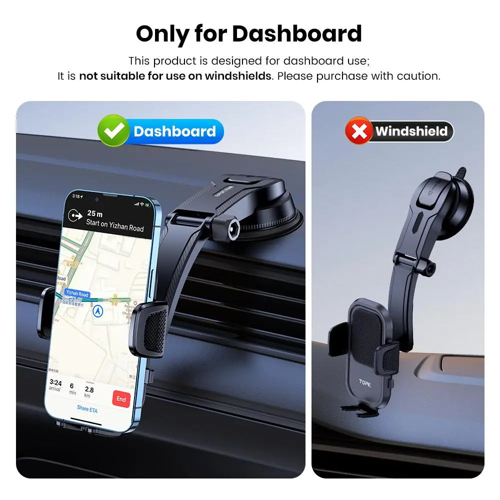 360° Rotation Suction Cup Car Phone Holder